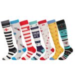 Performance Compression Mid-Calf Socks for Running & Marathons – Multicolor Styles